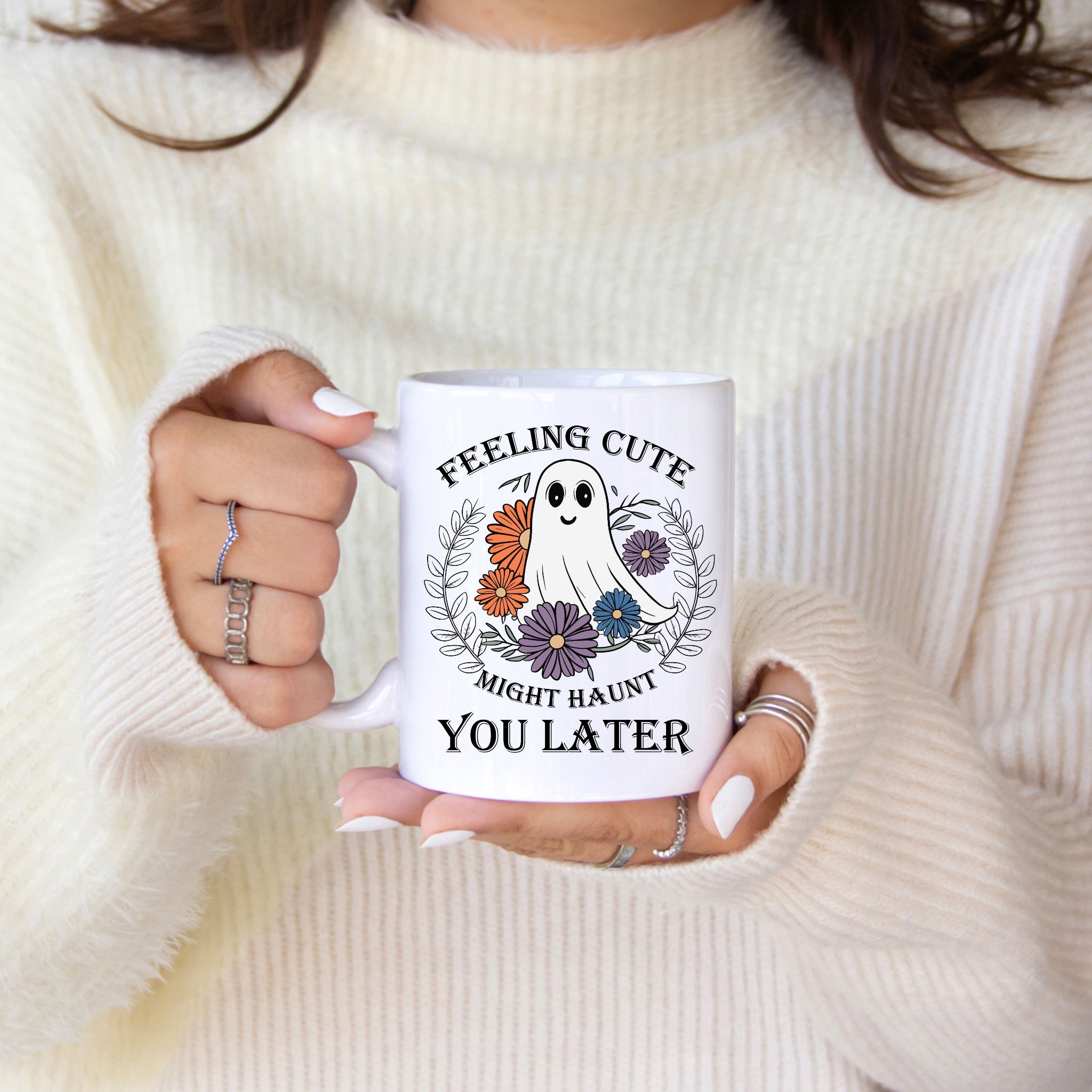 Feeling Cute might Haunt you later | Witchy 11oz coffee mug | Dope Soul Villagec
