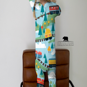 Train & Tracks | Sensory Smart Nightwear Adaptive | Dope Soul Village