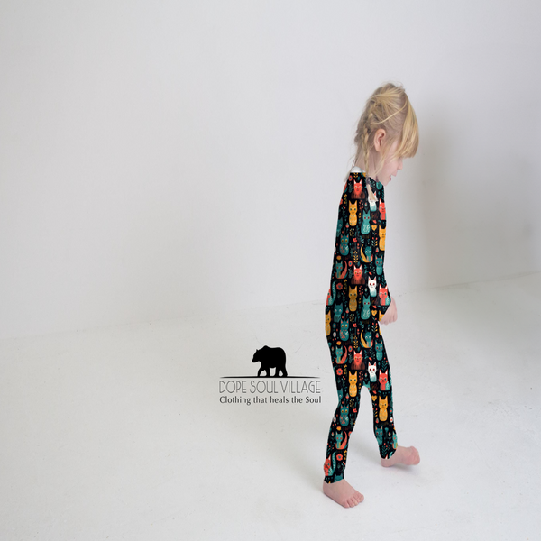 Cats |  Sensory Smart  All-in-one Nightwear | Dope Soul Village