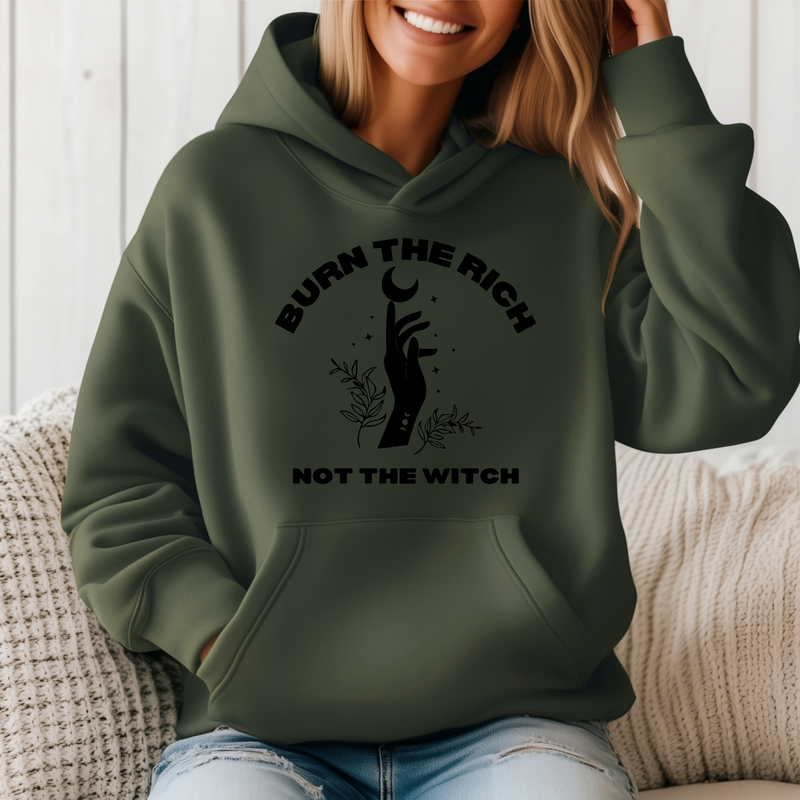 ' Fall burn the rich not the witch' Unisex Hoodie | Dope Soul Village