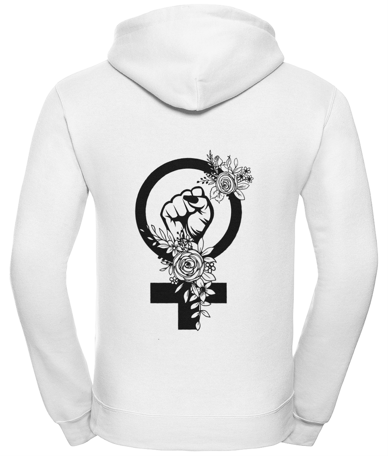 'Feminist Punch' Unisex Hoodie with Zipper | Dope Soul Village