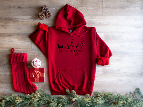 Sleigh the Patriarchy | Christmas Feminist Unisex Hoodie| Dope Soul Village