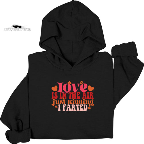 Love is in the Air Just kidding I farted | Humour Hoodie | Dope Soul Village | feminist uk based small Business women owned