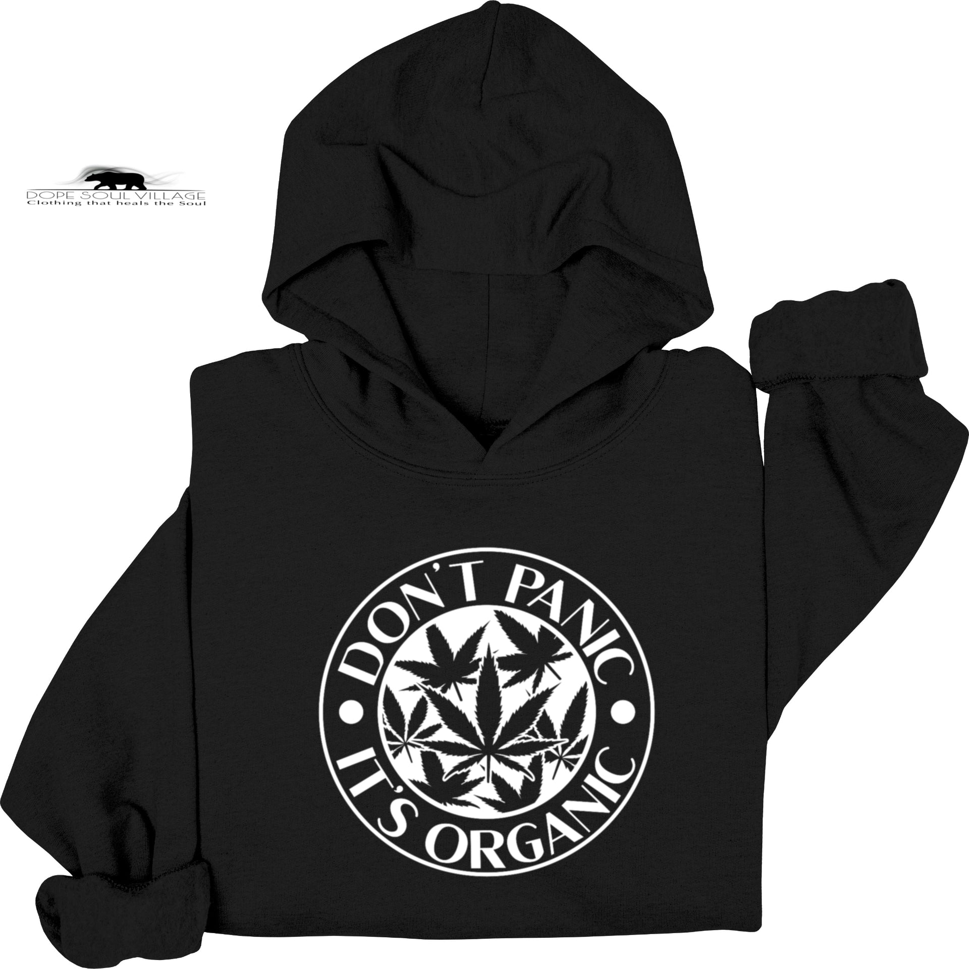 ‘Don’t panic it’s organic | 420 Unisex Hoodie | Dope Soul Village