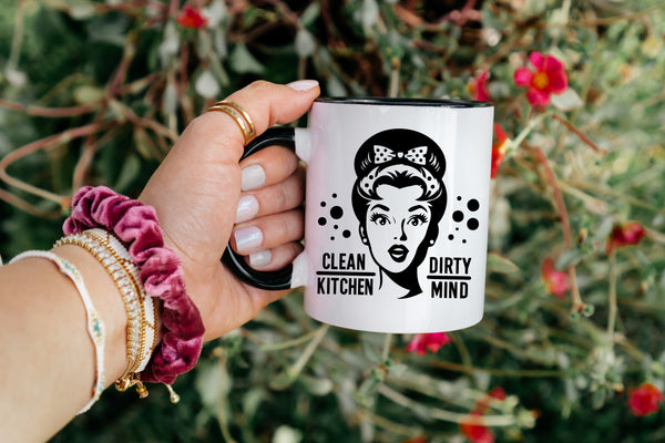 Clean Kitchen Dirty Mind | Retro 11oz Mug | Dope Soul Village