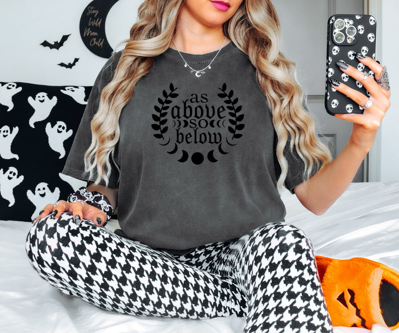 As Above so Below | Witch pagan Halloween Unisex T-shirt | Dope Soul Vilage