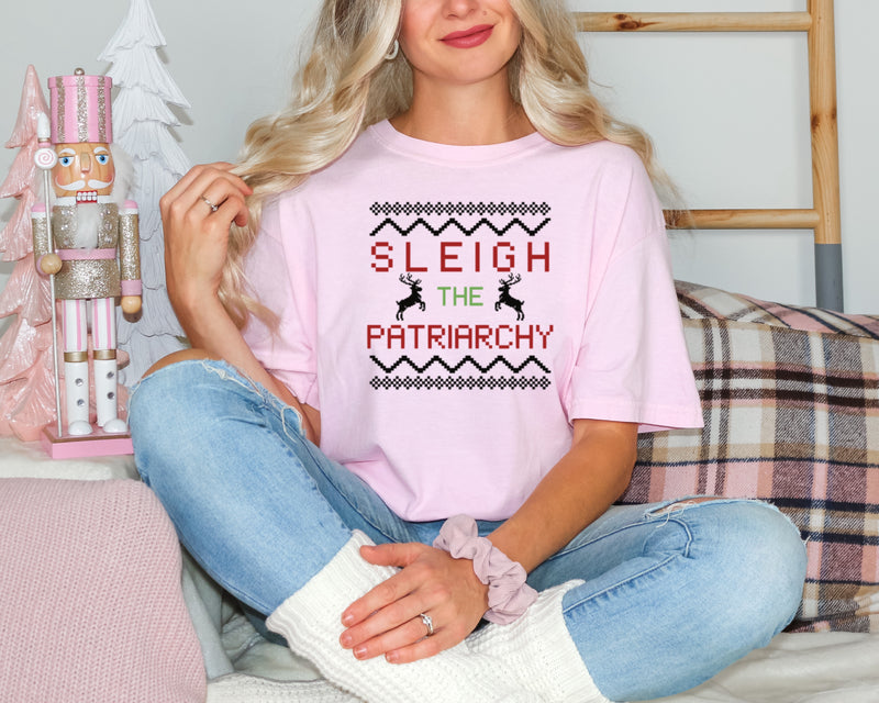 Sleigh the Patriarchy | Christmas Feminist Unisex T-Shirt| Dope Soul Village