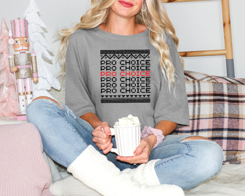 Pro Choice x 3 | Christmas Feminist Unisex T-Shirt| Dope Soul Village