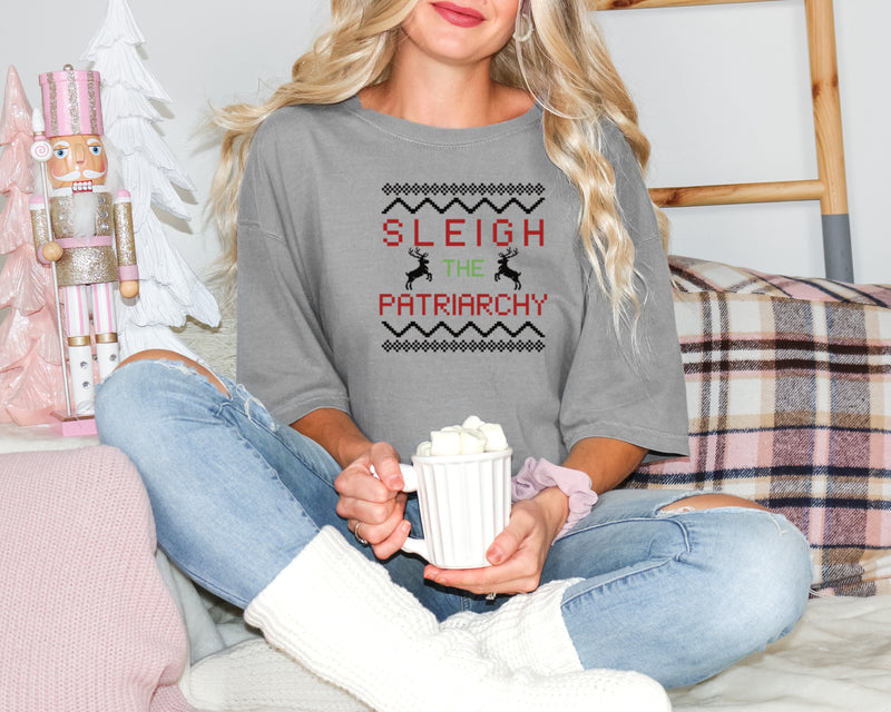 Sleigh the Patriarchy | Christmas Feminist Unisex T-Shirt| Dope Soul Village