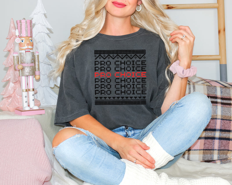 Pro Choice x 3 | Christmas Feminist Unisex T-Shirt| Dope Soul Village