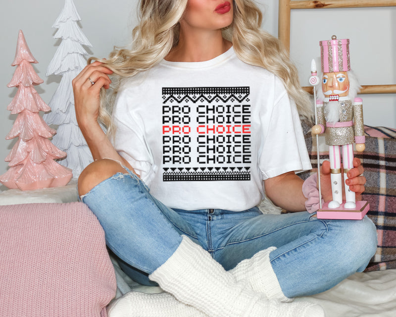 Pro Choice x 3 | Christmas Feminist Unisex T-Shirt| Dope Soul Village