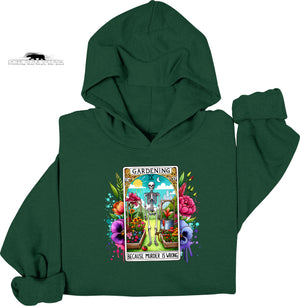 🌱 Gardening Because Murder Is Wrong Tarot Hoodie | Dope Soul Village