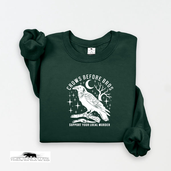 Crows before Bros | Witchy Feminist Sweatshirt | Dope Soul Village