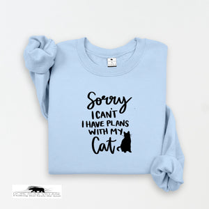 'Sorry, I can't. I have plans with my cat' | Feminist Unisex Sweatshirt | Dope Soul Village