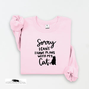 'Sorry, I can't. I have plans with my cat' | Feminist Unisex Sweatshirt | Dope Soul Village