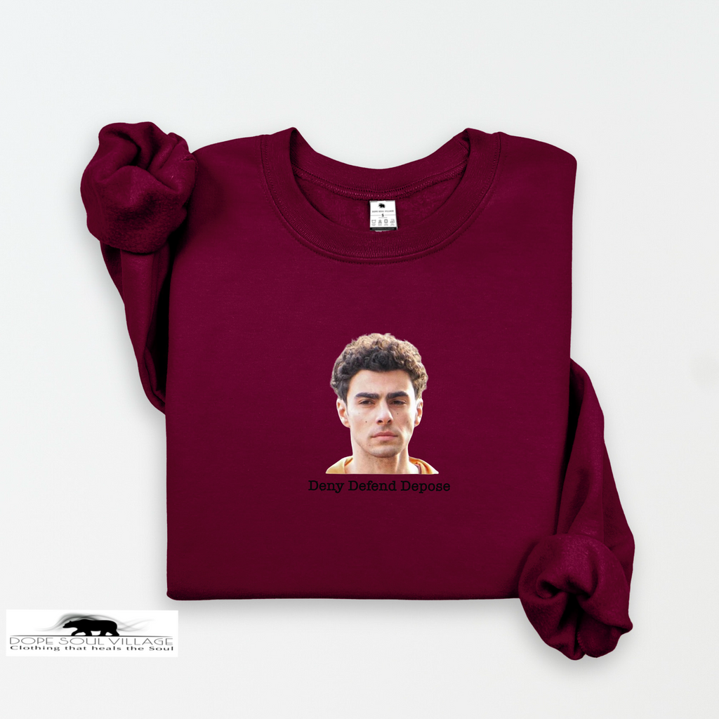 Deny Defend Depose | Luigi Inspired Unisex Sweatshirt | Dope Soul Village