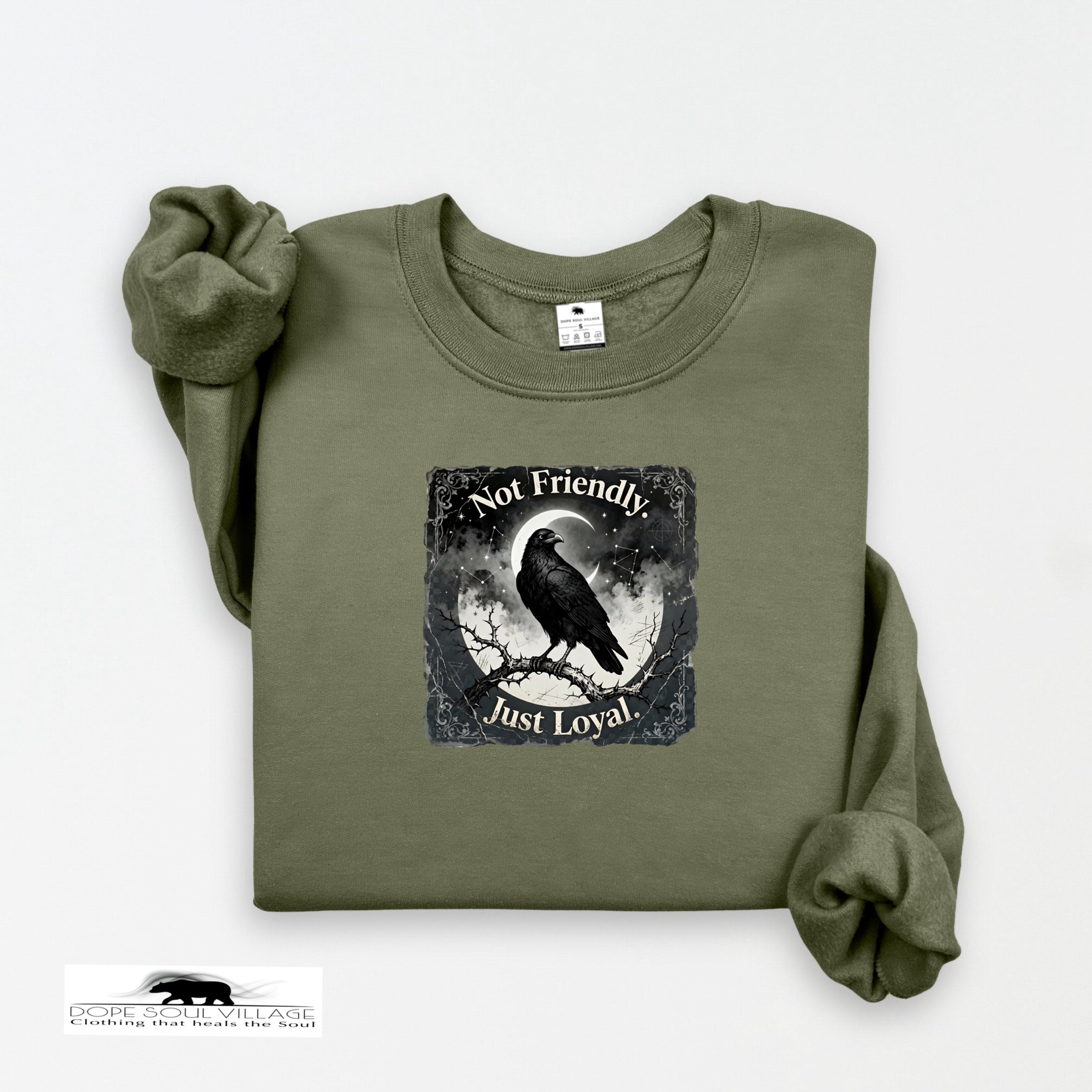 Not Friendly, Just Loyal | Crow Collection Sweatshirt 🖤✨ | DSV