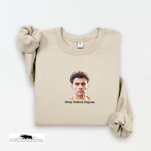 Deny Defend Depose | Luigi Inspired Unisex Sweatshirt | Dope Soul Village