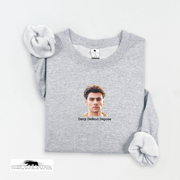 Deny Defend Depose | Luigi Inspired Unisex Sweatshirt | Dope Soul Village