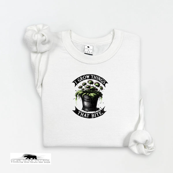 White t-shirt with a graphic design on a white background
