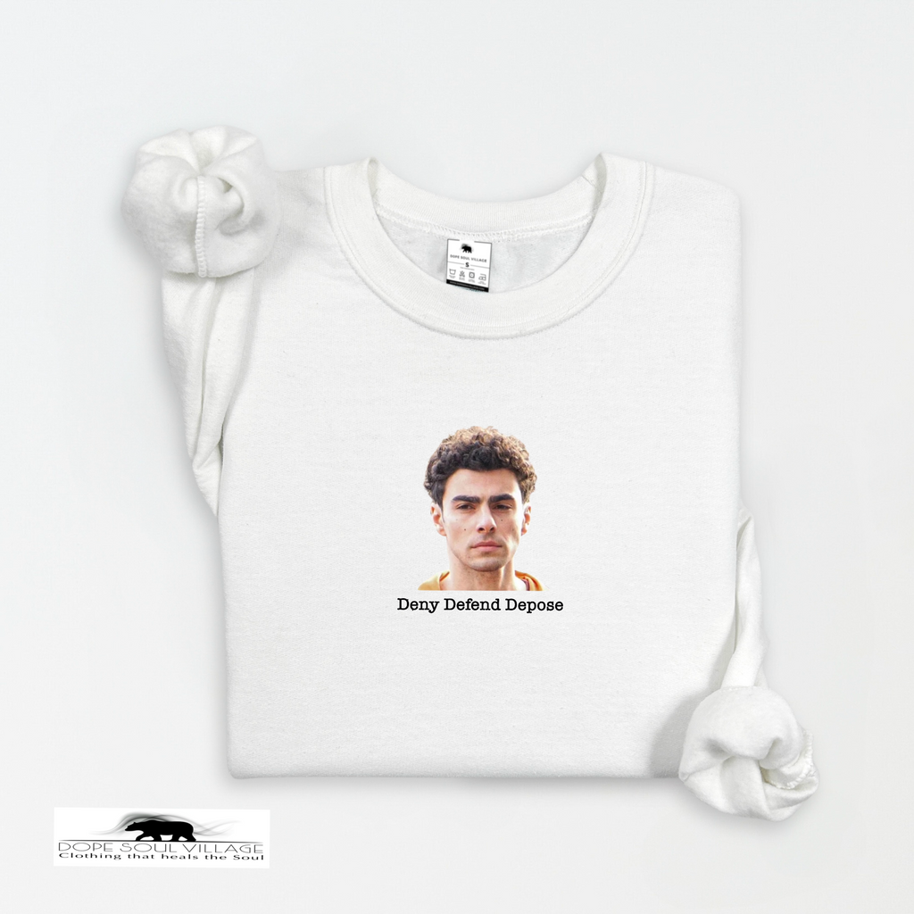 Deny Defend Depose | Luigi Inspired Unisex Sweatshirt | Dope Soul Village