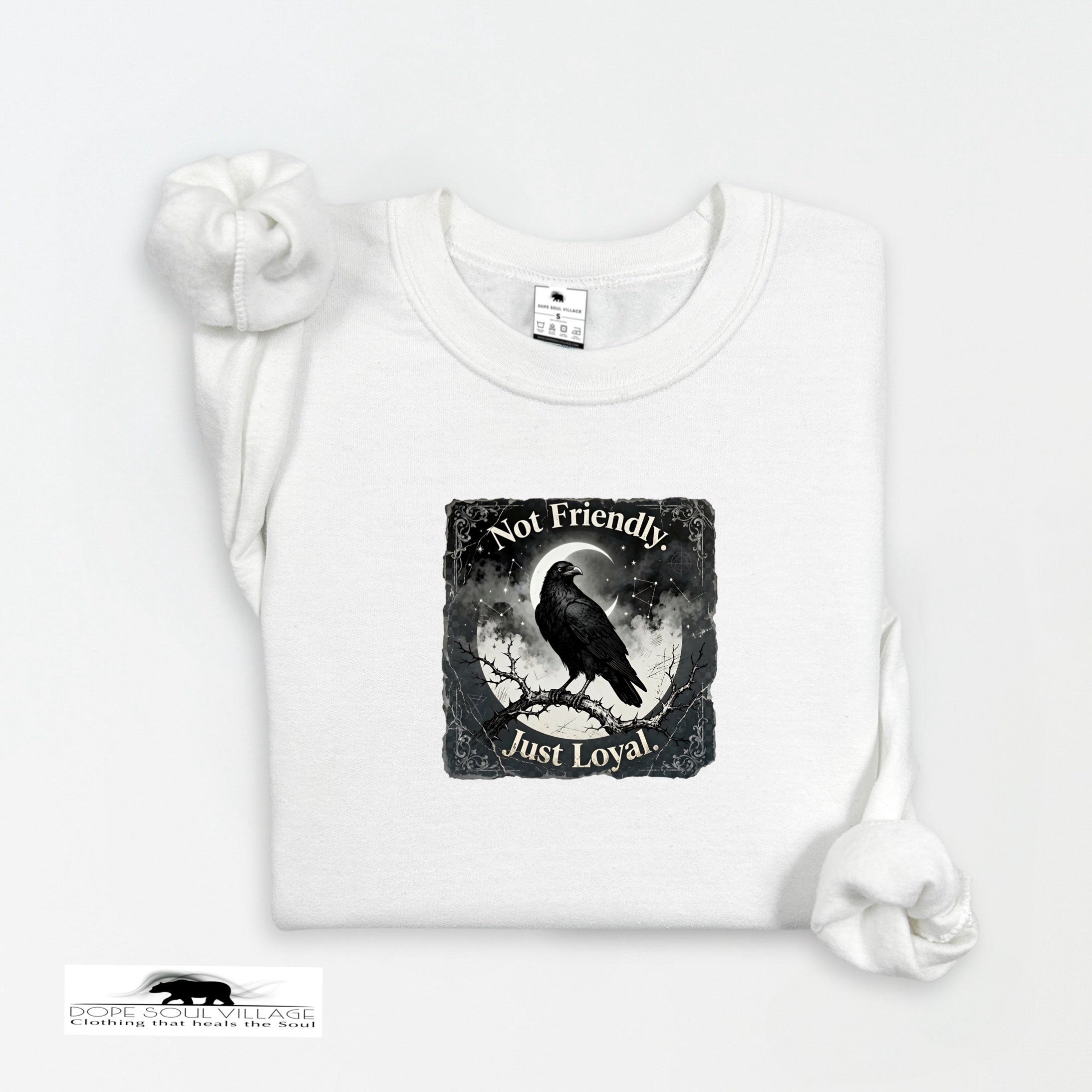 Not Friendly, Just Loyal | Crow Collection Sweatshirt 🖤✨ | DSV