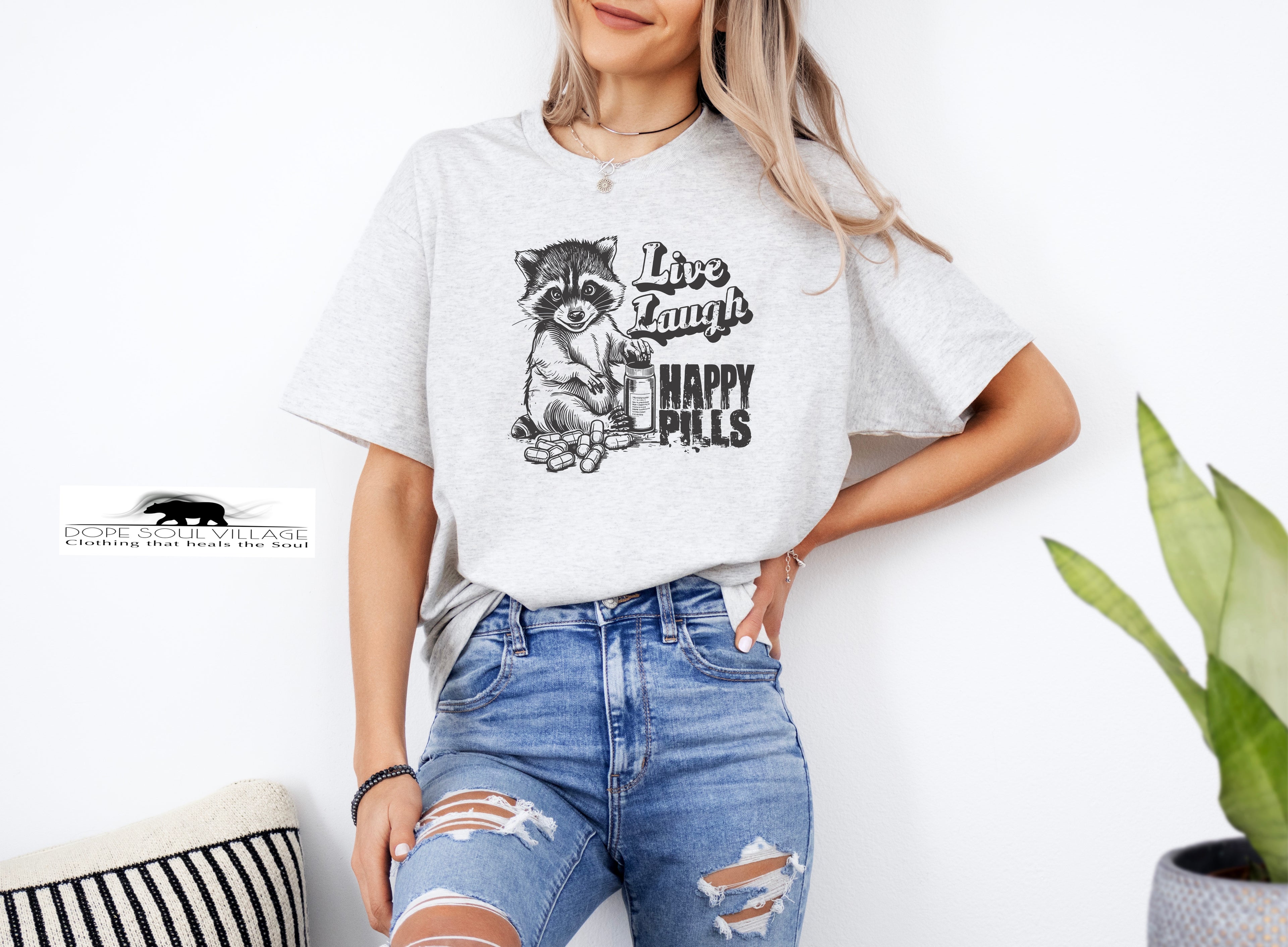 Live Laugh Happy Pills | Unisex T-shirt | Dope Soul Village 