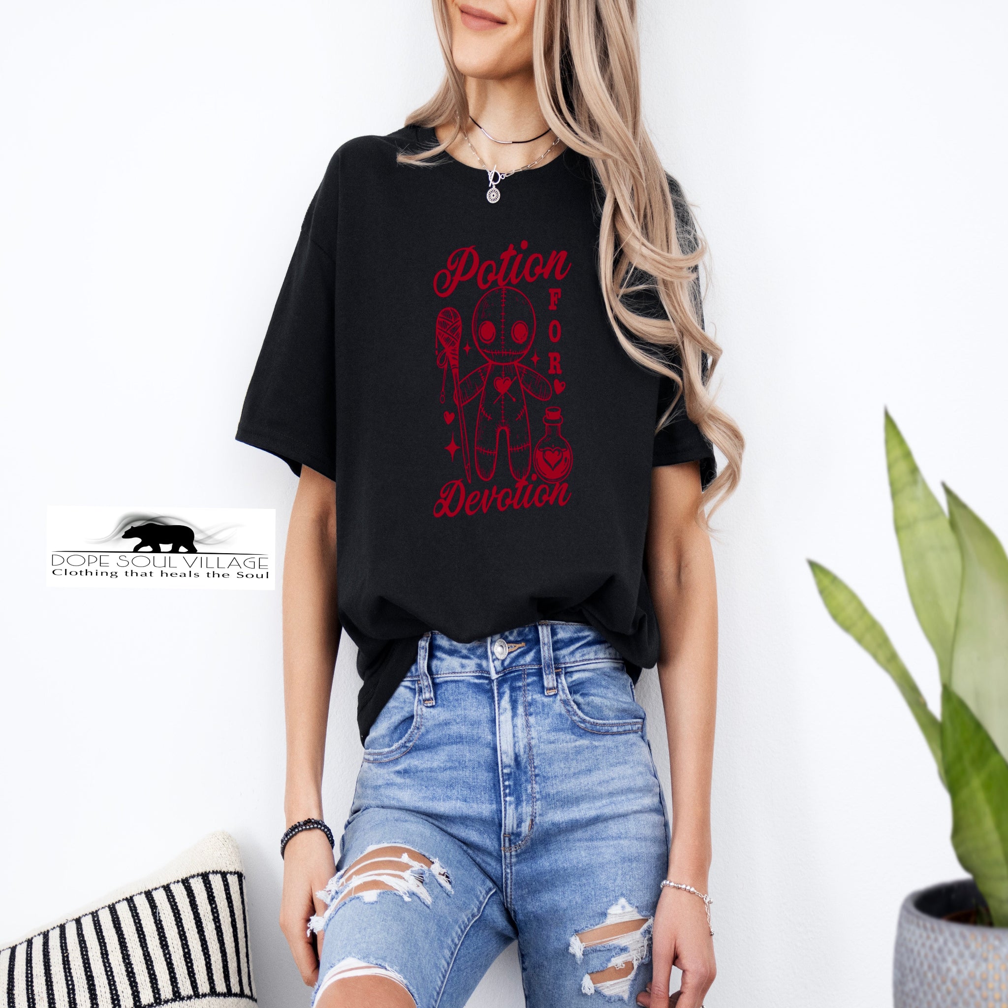 Potion for devotion | Witchy Vodoo Doll T-shirt | Dope Soul Village