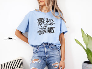 Live Laugh Happy Pills | Unisex T-shirt | Dope Soul Village 