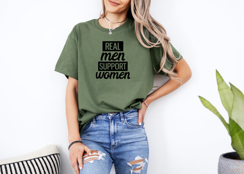 ‘Real Men support Women’ Women's T-Shirt |Dope Soul Village