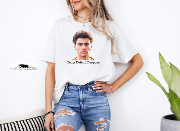 Deny Defend Depose - Luigi Photo | Unisex T-shirt | Dope Soul Village
