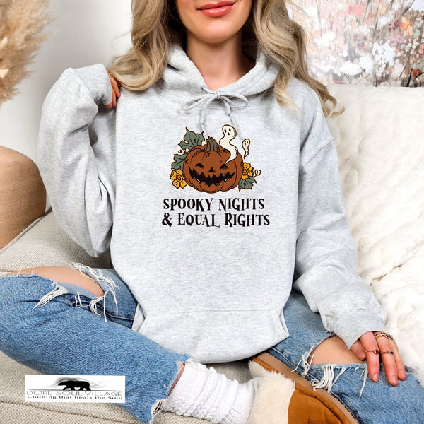 Spooky Nights & Equal Rights | Witchy Feminist Hoodie | Dope Soul Village