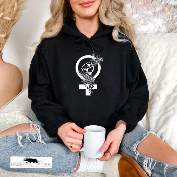 'Feminist Punch' | Feminist Hoodie | Dope Soul Village