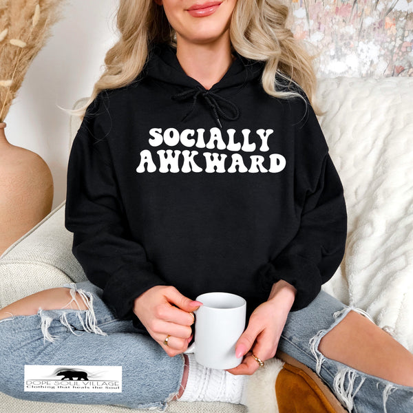 Socially awkward | Mental Health Hoodie | Dope Soul Village