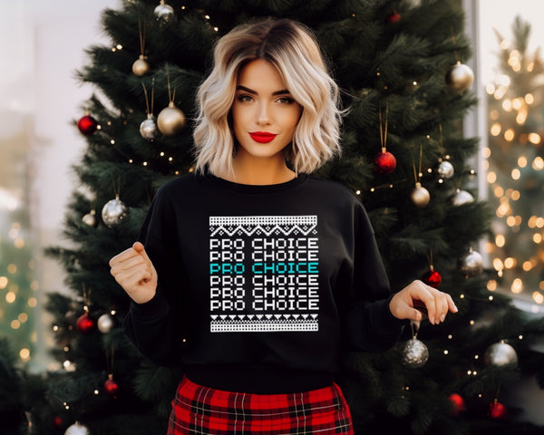 Pro Choice x 3| Ugly Christmas Unisex Sweater| Dope Soul Village