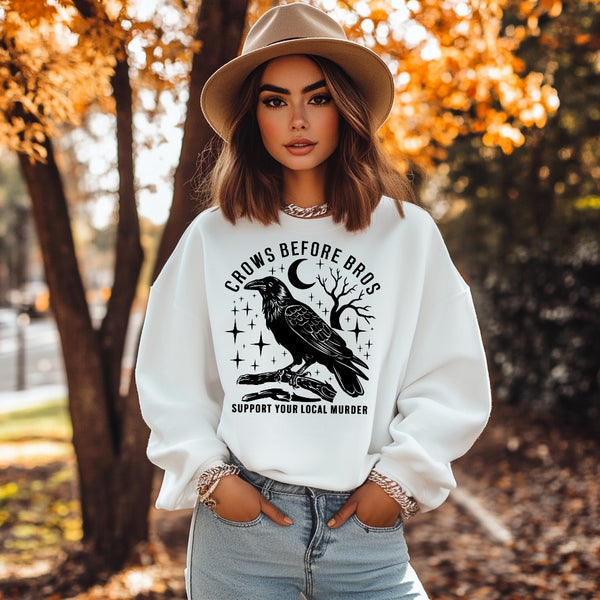 Crows before Bros | Witchy Unisex Sweater| Dope Soul Village