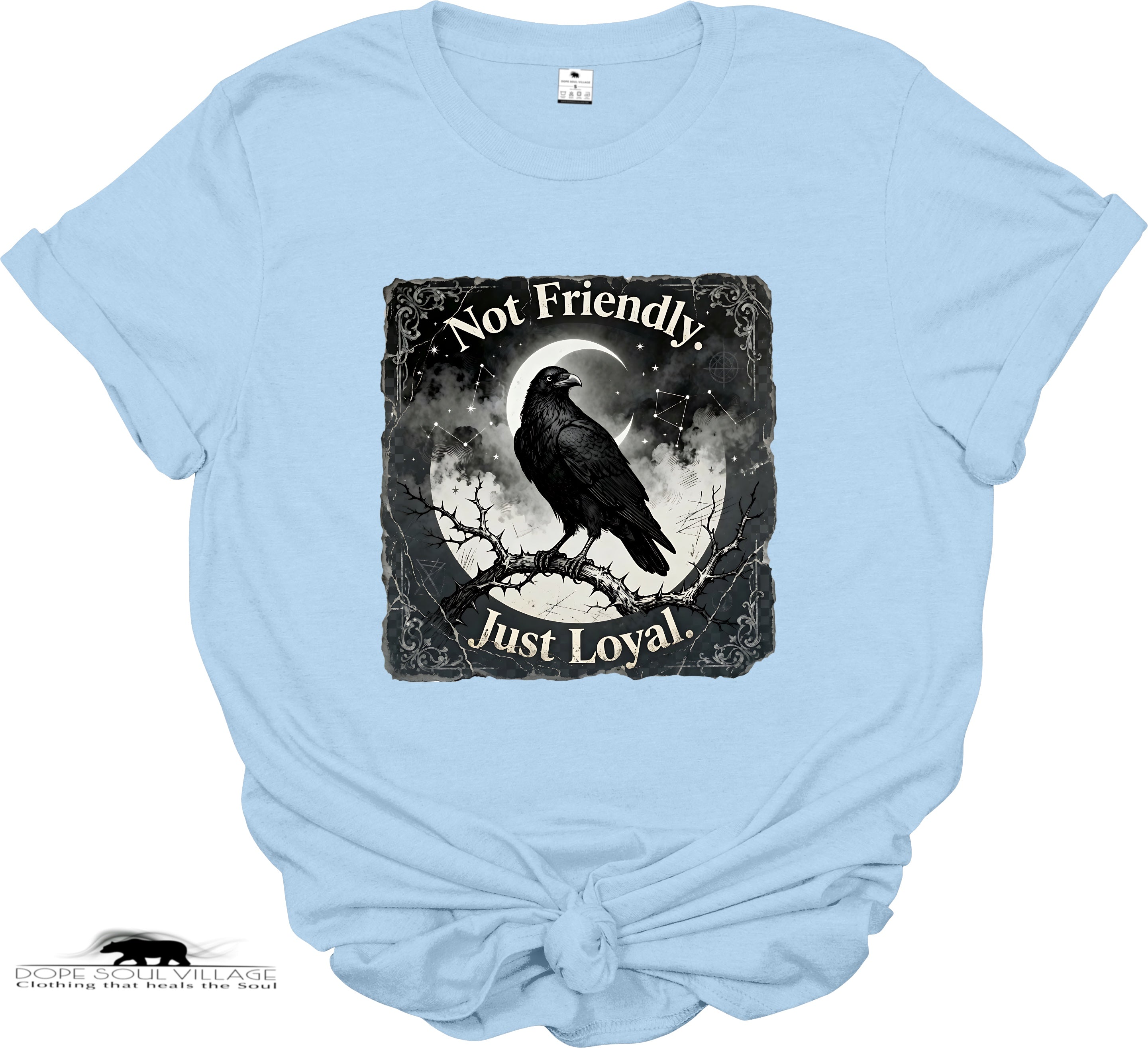 Not Friendly, Just Loyal | Crow Collection T-Shirt 🖤✨ | DSV