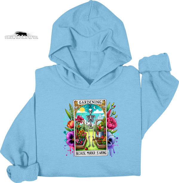 🌱 Gardening Because Murder Is Wrong Tarot Hoodie | Dope Soul Village
