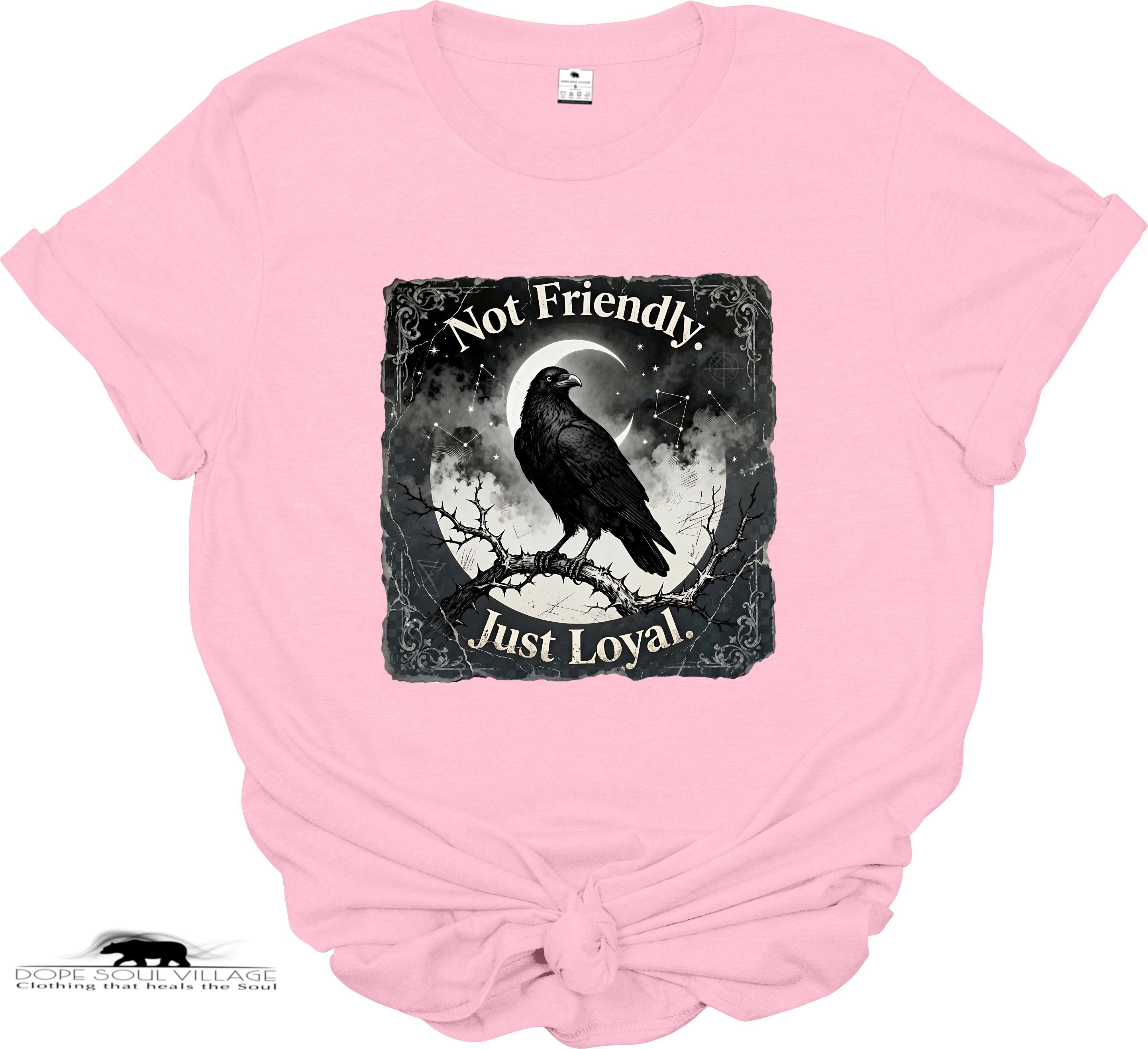 Not Friendly, Just Loyal | Crow Collection T-Shirt 🖤✨ | DSV