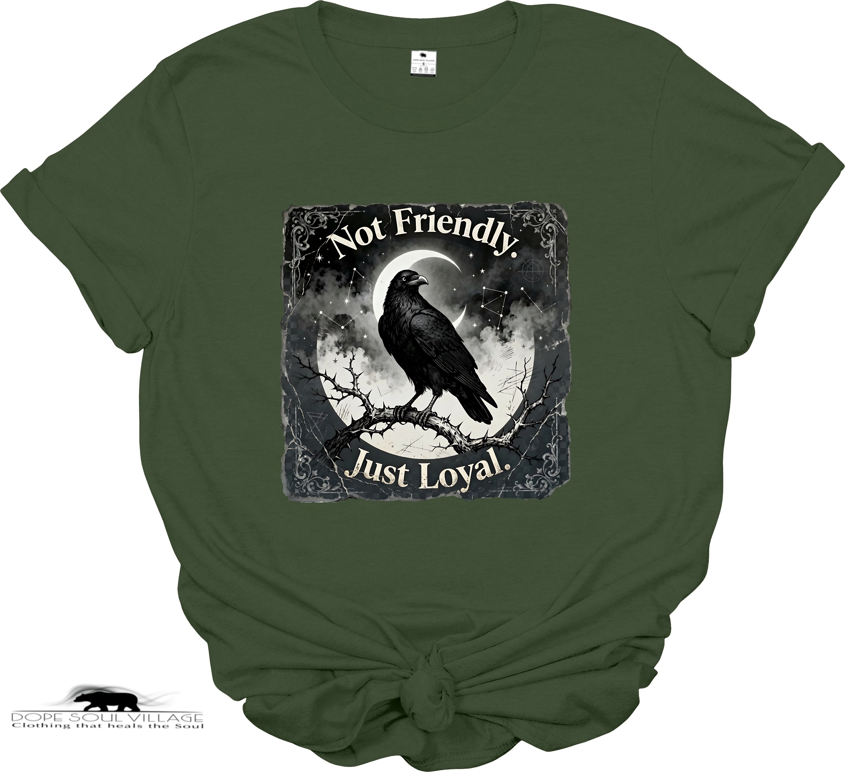 Not Friendly, Just Loyal | Crow Collection T-Shirt 🖤✨ | DSV