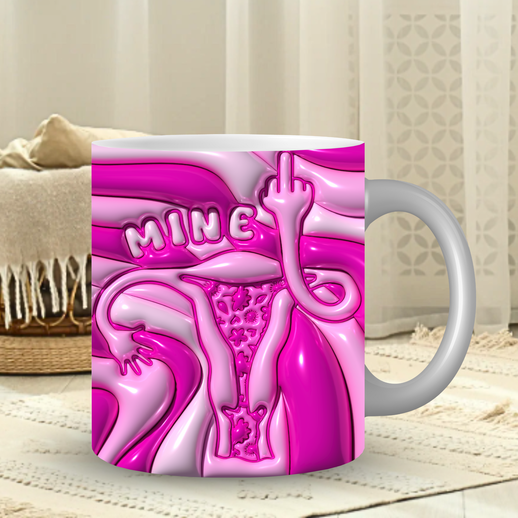 “MINE” Mug – 11oz 3D Wrap-Around Mug | Bold Feminist Statement | Women-Owned UK Business