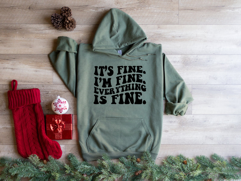 It’s fine I’m fine everything is fine | Mental Health Hoodie | Dope Soul Village