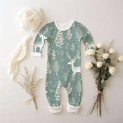 Sage Green Reindeer - Sensory Smart © All-in-one Nightwear | Dope Soul Village