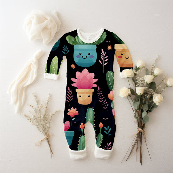 Smiling Cactus - Sensory Smart © All-in-one Nightwear | Dope Soul Village