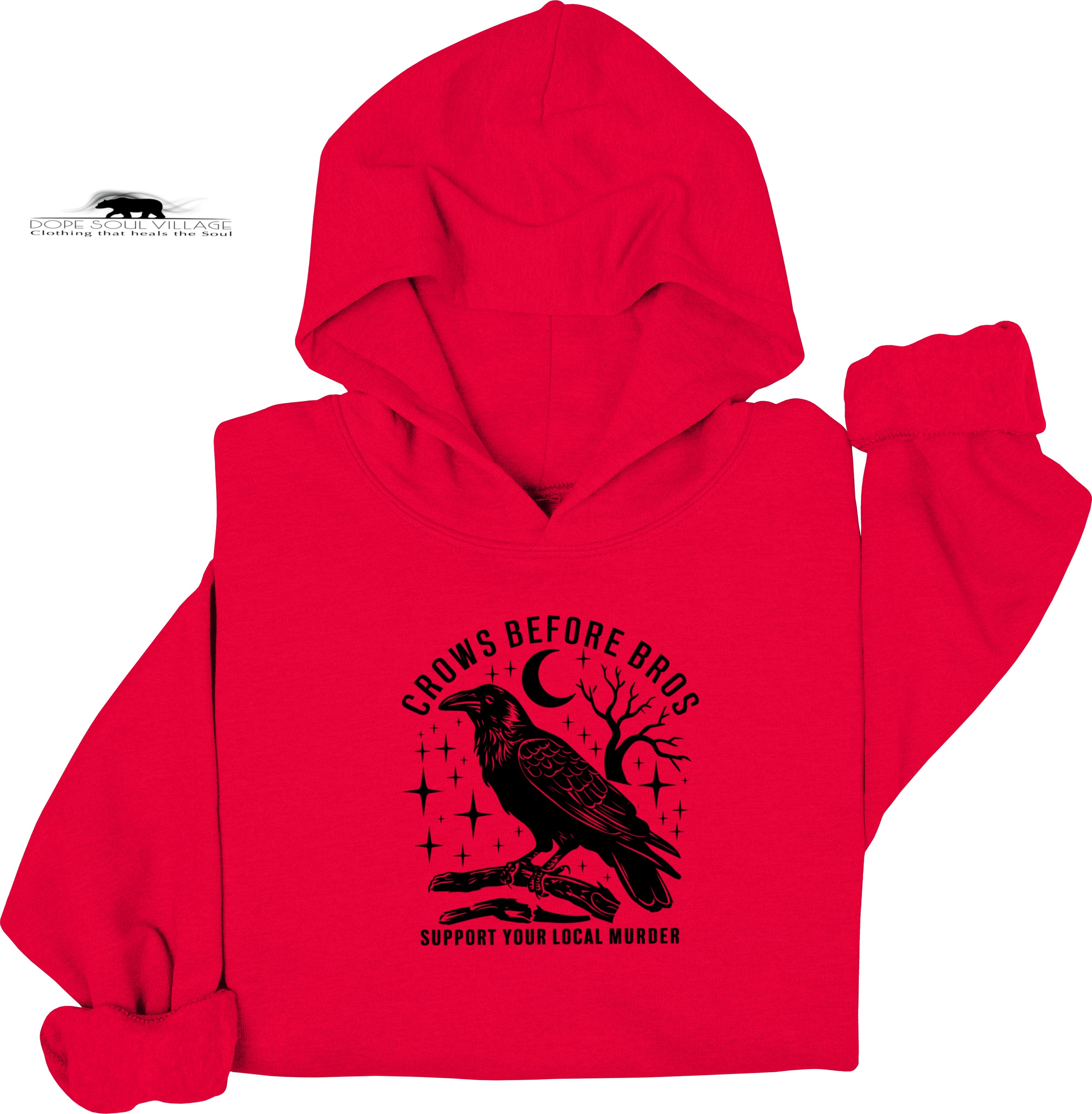Crows Before Bros | Witchy Feminist Hoodie| Dope Soul Village