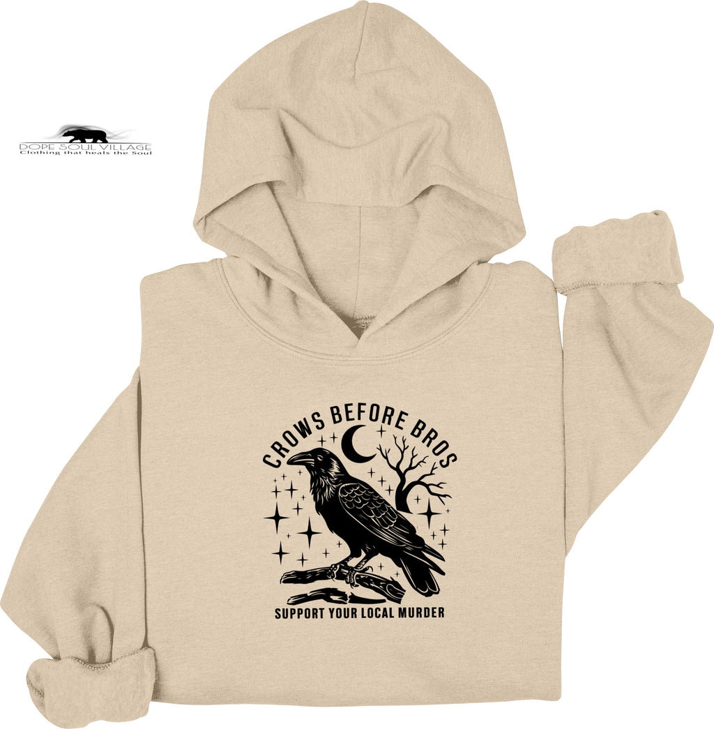 Crows Before Bros | Witchy Feminist Hoodie| Dope Soul Village
