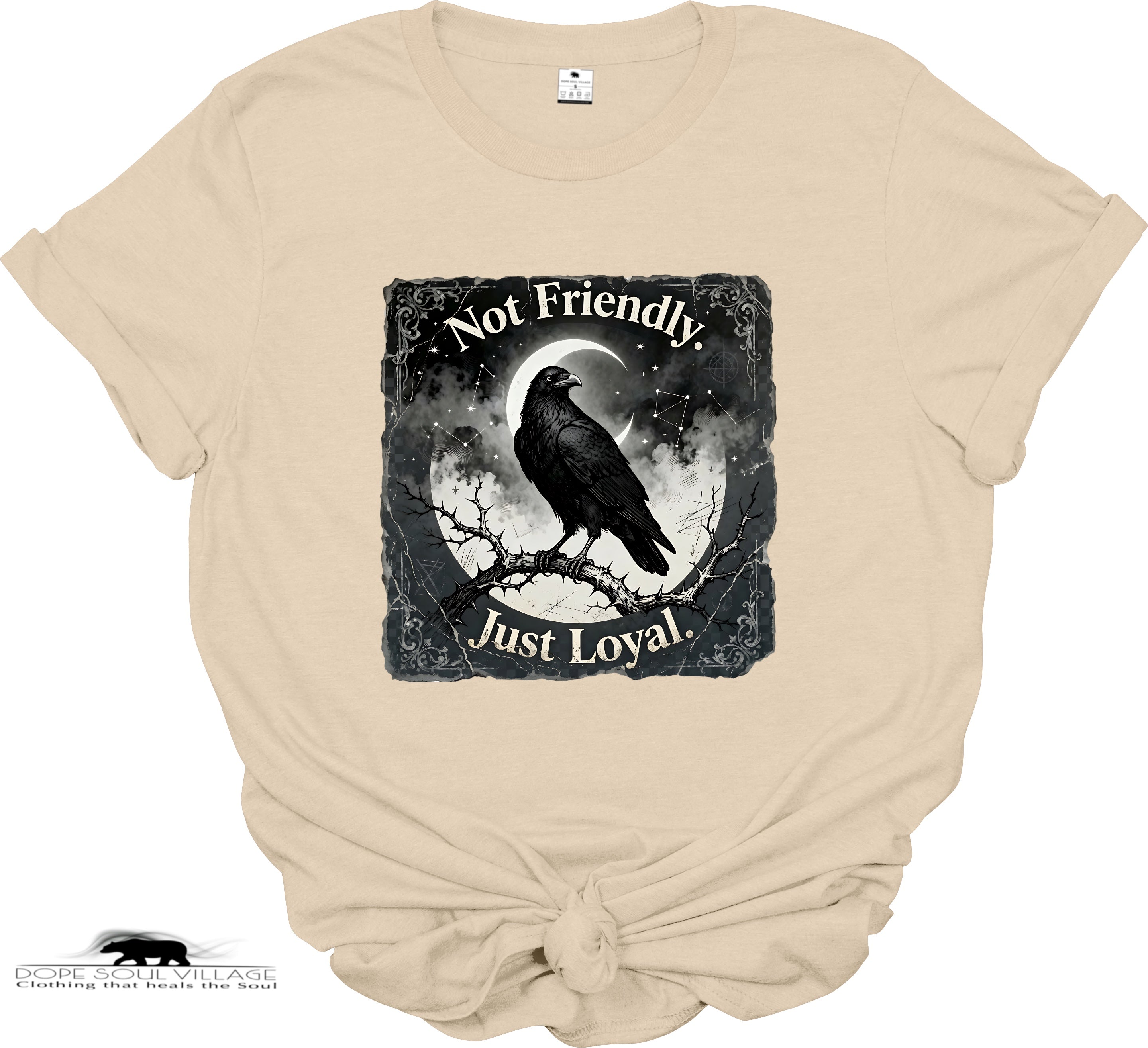Not Friendly, Just Loyal | Crow Collection T-Shirt 🖤✨ | DSV