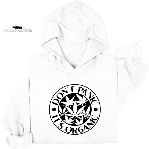 ‘Don’t panic it’s organic | 420 Unisex Hoodie | Dope Soul Village