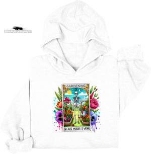 🌱 Gardening Because Murder Is Wrong Tarot Hoodie | Dope Soul Village
