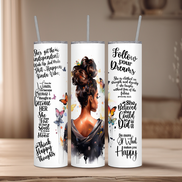 ' Feminist Affirmation' | Women Empowerment 20oz Tumbler | Dope Soul Village